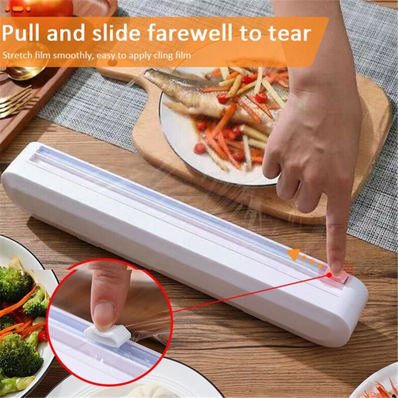 Foil dispenser with cutter - Plastic Wrap Dispenser